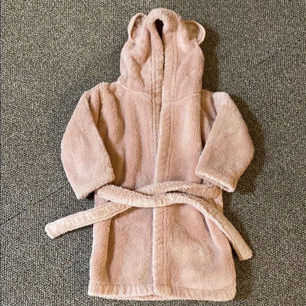 Cozy organic Robe in Soft Pink